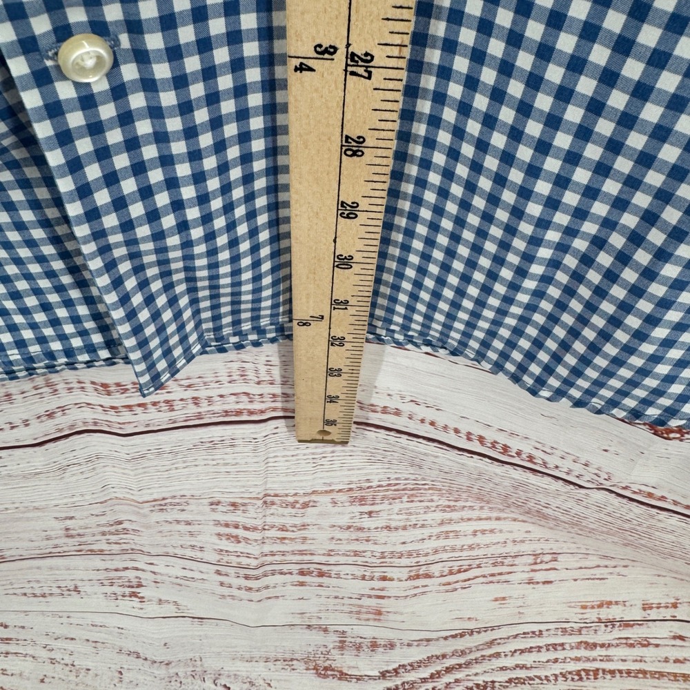 Peter Millar Summer Comfort Shirt Mens XL Blue Gingham PGA Tour Performance - Picture 9 of 10